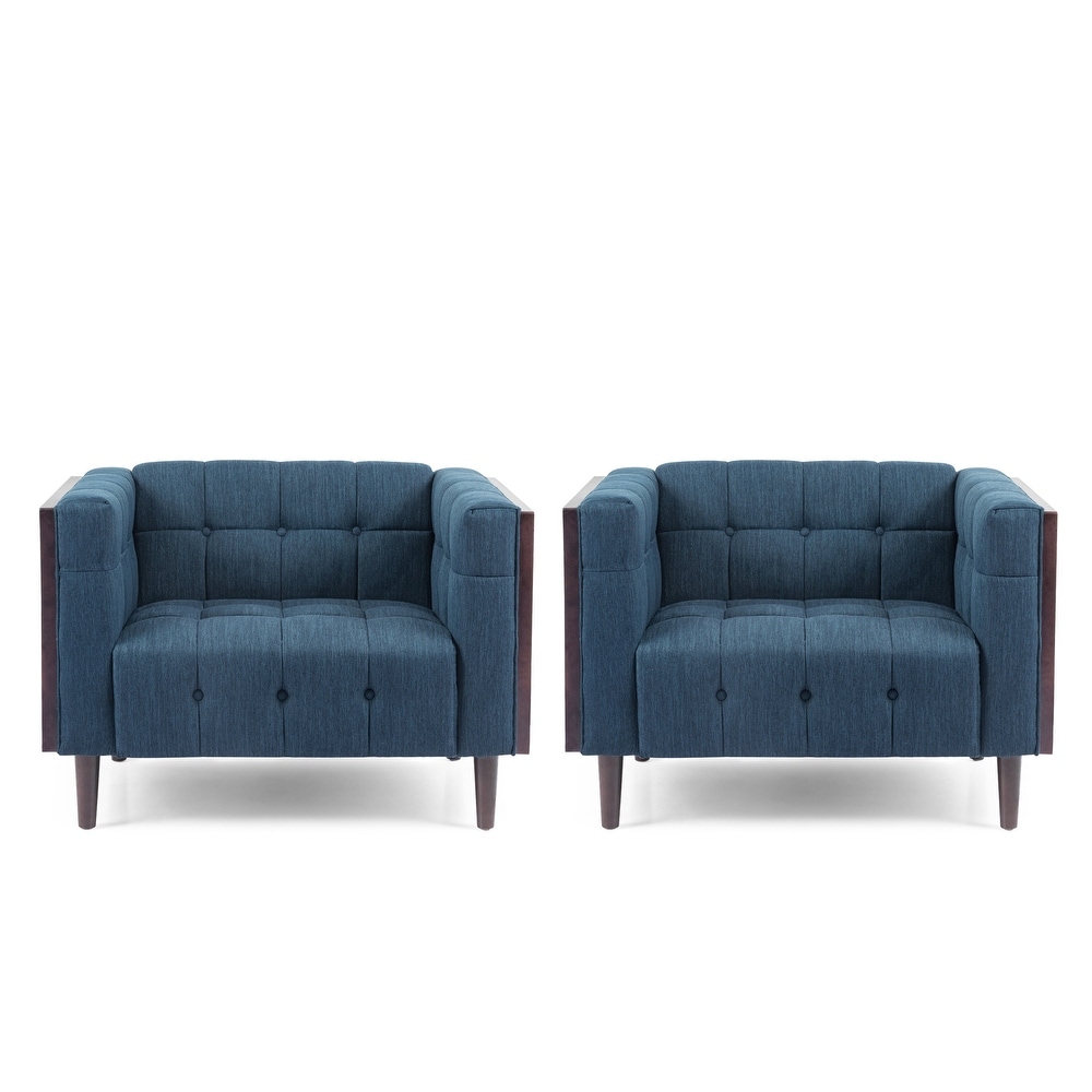 McLarnan Contemporary Tufted Club Chairs (Set of 2) by Christopher Knight Home   44.50\