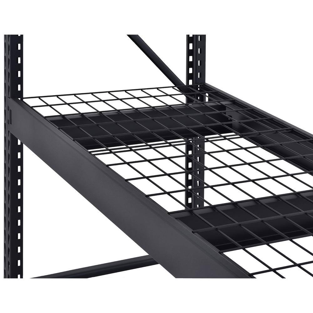 Husky 4-Tier Industrial Duty Steel Freestanding Garage Storage Shelving Unit in Black (77 in. W x 78 in. H x 24 in. D) N2W772478W4B