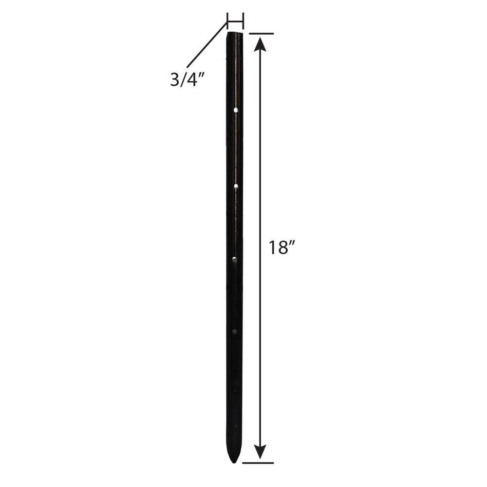 PROWORX 18 in. Round Steel Stakes (20-Pack) 831954