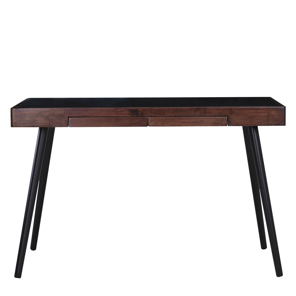 RETH Study Desk 120cm - Walnut & Black