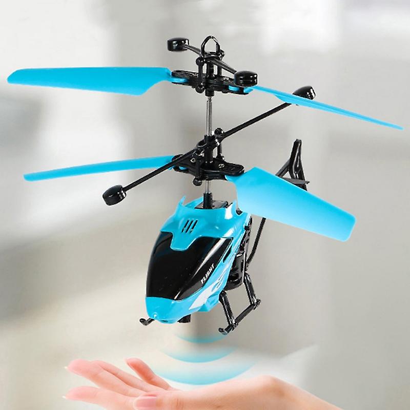 Helicopter With Radio Remote Control And Hand Sensor Rechargeable Helicopter 2 In 1 Toys With 3d Light Toys For Kids