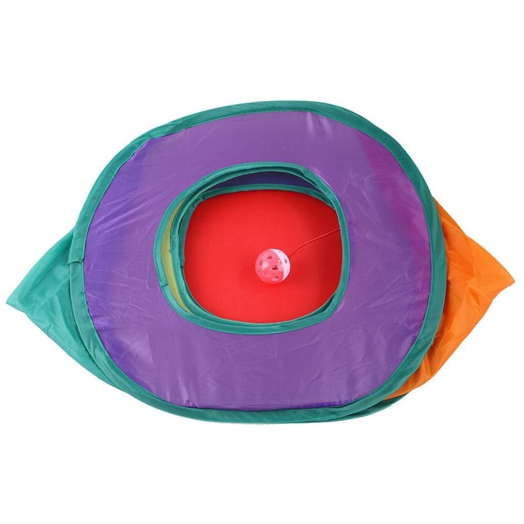 Cat Tunnel， Collapsible Tent Toy， Flexible 3 Holes Covered Funny Square for Outdoor Indoor Rabbit Dogs Cat Toys