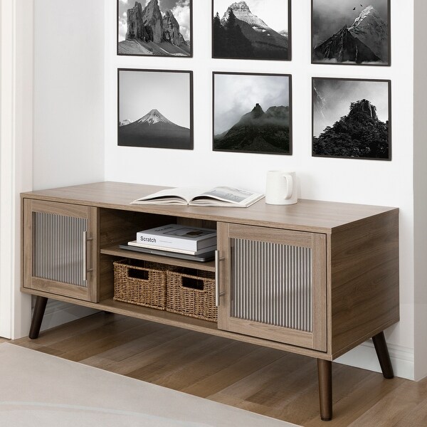 StorageWorks Wood TV Stand for TVs up to 55