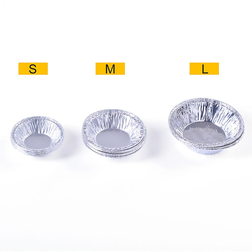 Silver Medium Egg Tart Mould Portuguese Custard Tarts Pan Tart Molds Tin Foil Baking Tartlet Pan Versatile Mini Round Tart Pans 250pcs