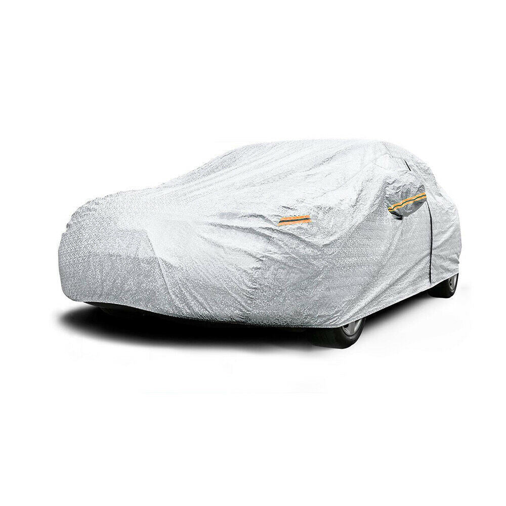 5 Layer Outdoor Car Cover Cotton Lining Breathable Waterproof Weather Protector for 186