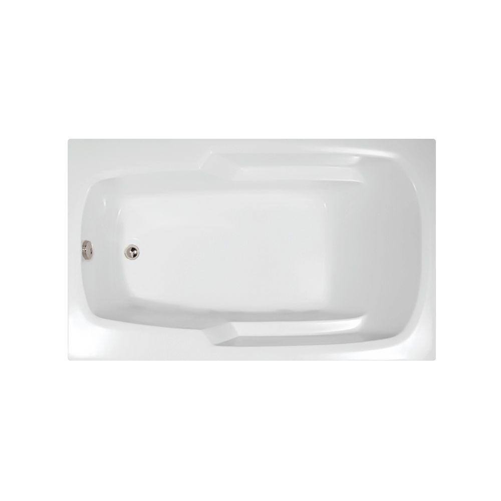 Hydro Systems Napa 54 in. x 30 in. Acrylic Rectangular Drop-in Reversible Drain Bathtub in White NAP5430ATOW