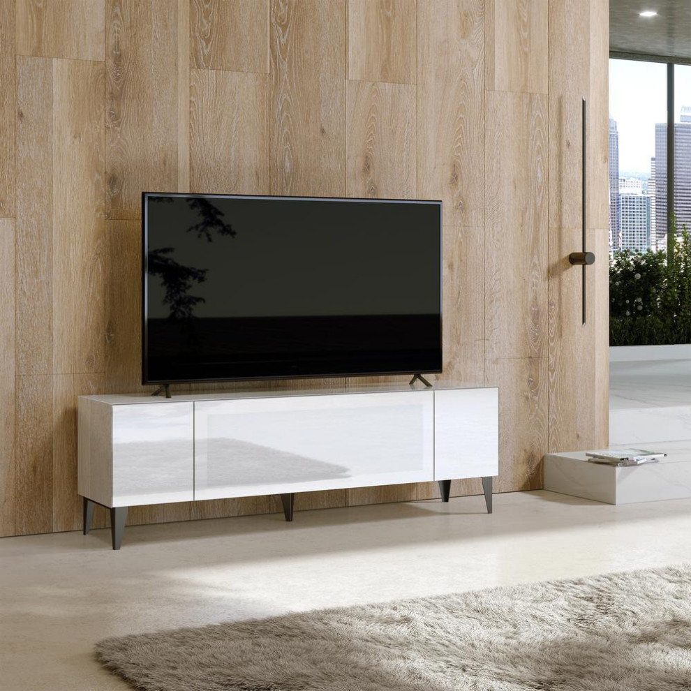 TV Cabinet with remote freindly pull down door with Active Door technology...   Midcentury   Entertainment Centers And Tv Stands   by BisonOffice  Houzz