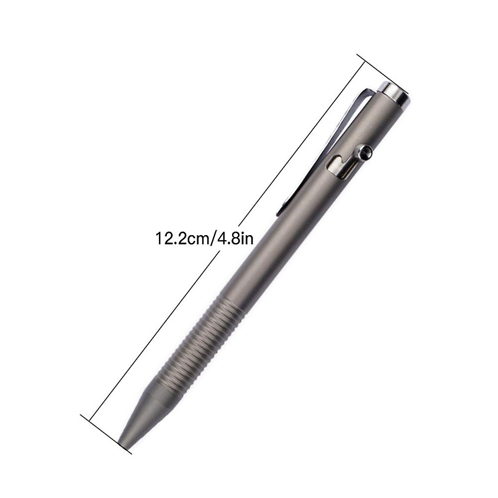 Portable Titanium Alloy Ballpoint Pen Writing Pen Equipment Tool For Outdoor Traveling Office Gift Blue