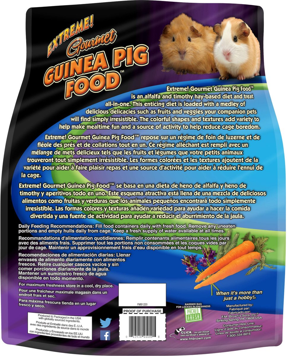 Brown's Extreme! Gourmet Guinea Pig Food， 8-lb bag