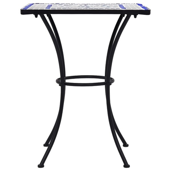 vidaXL Mosaic Bistro Table Blue and White 23.6