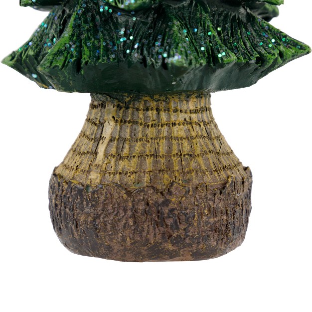 Green Glittered Tree Christmas Decoration