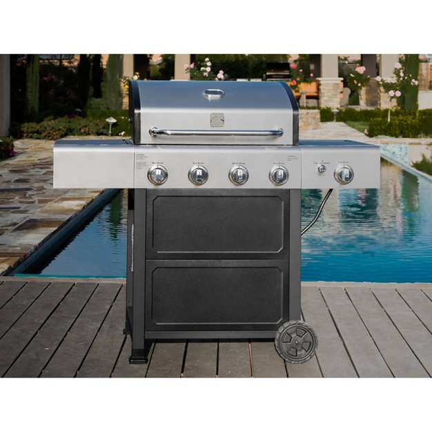 Kenmore 4 burner Open Cart Grill With Side Burner