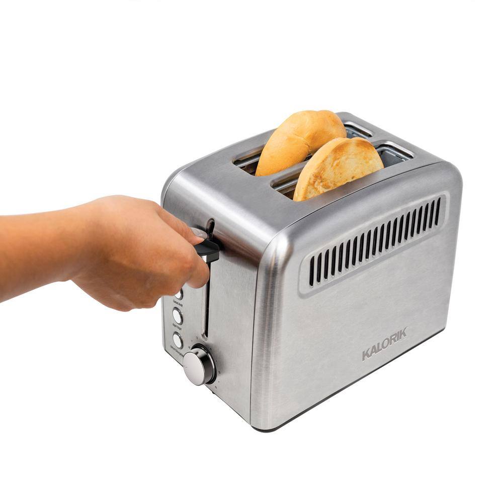 KALORIK 1400-Watt 2-Slice Stainless Steel Wide Slot Rapid Toaster TO 45356 SS