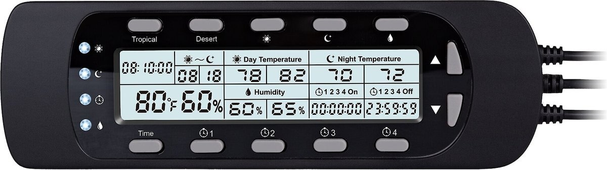 REPTI ZOO 3-in-1 Smart Day and Night Timer Temperature and Humidity Controller