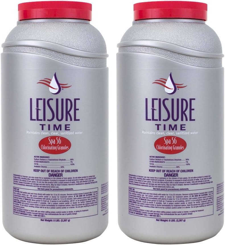 Leisure Time E5-02 Spa 56 Chlorinating Granules for Spas and Hot Tubs, 5-Pounds, 2-Pack