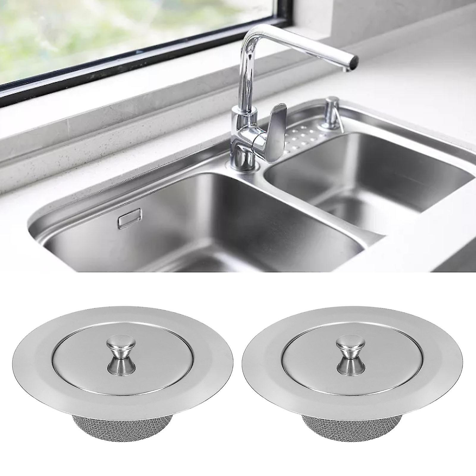 Sink Basket Drain Stopper，2pcs Sink Strainer Stainless Sink Strainer Sink Food Catcher Exceptional Craftsmanship