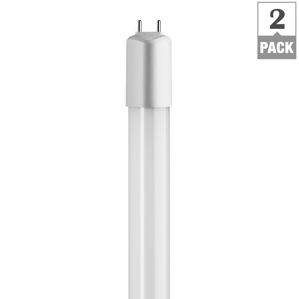 toggled 48 in.16-Watt Cool White T8 or T12 Dimmable Linear LED Tube Light Bulb (2-Pack) D416-40321-2