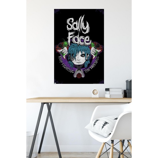 Trends International Sally Face Crossed Guitars Unframed Wall Poster Prints