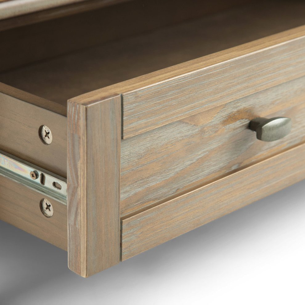 Warm Shaker Solid Wood Square Coffee Table   Farmhouse   Coffee Tables   by Simpli Home Ltd.  Houzz