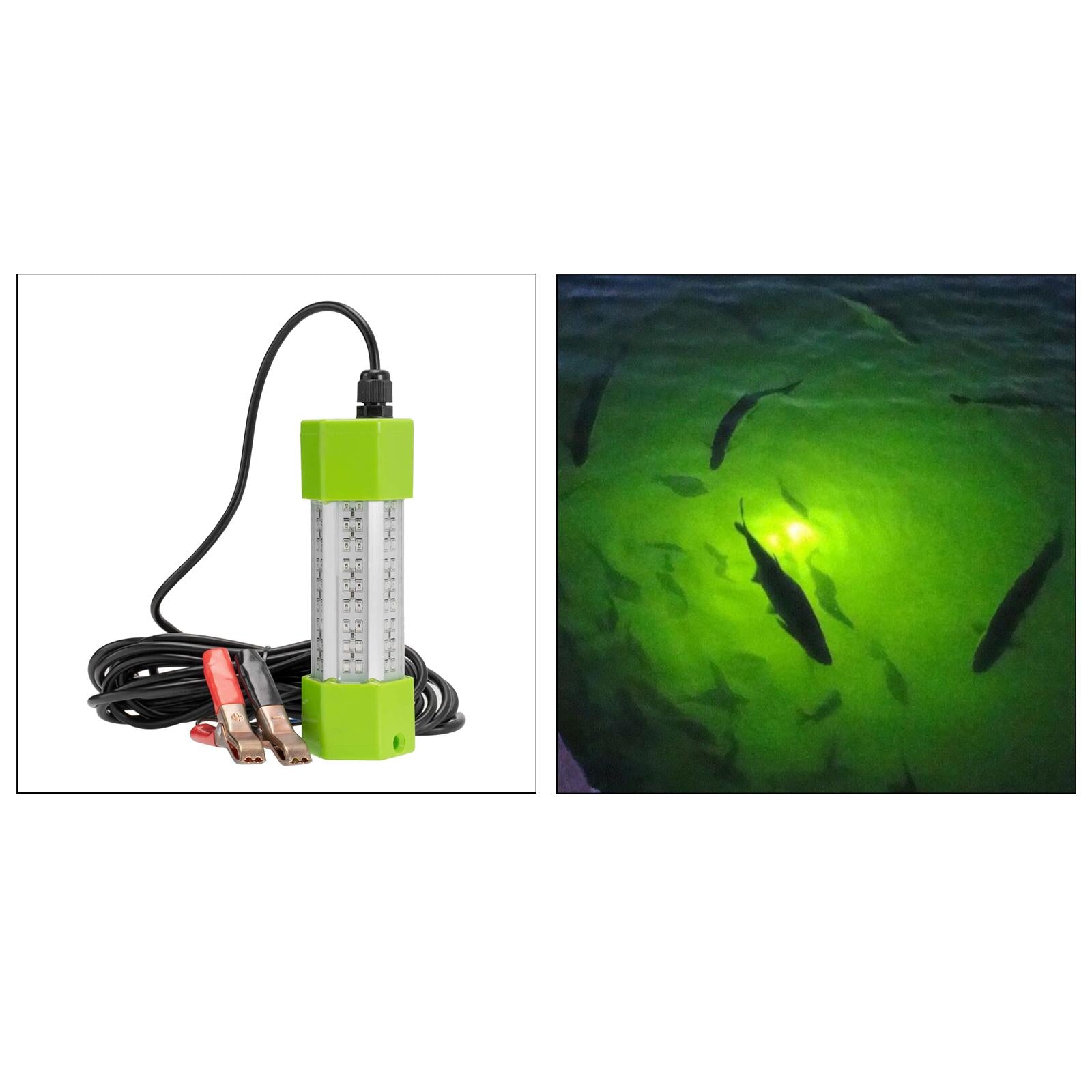 12V 70W 108 LEDs 3456Lumens LED Submersible Fishing Light Underwater Fishes Lamp with 5m Cord and Clips More Fishes in Freshwater and Saltwater