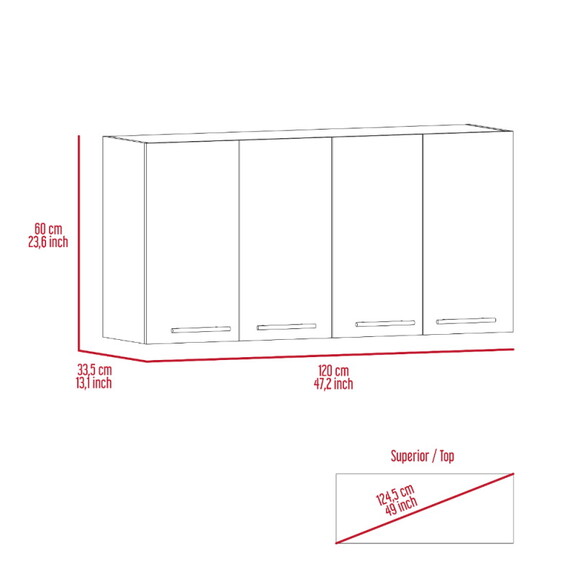 Willow 4 Shelf 6 Door 2 piece Kitchen Set  Kitchen...