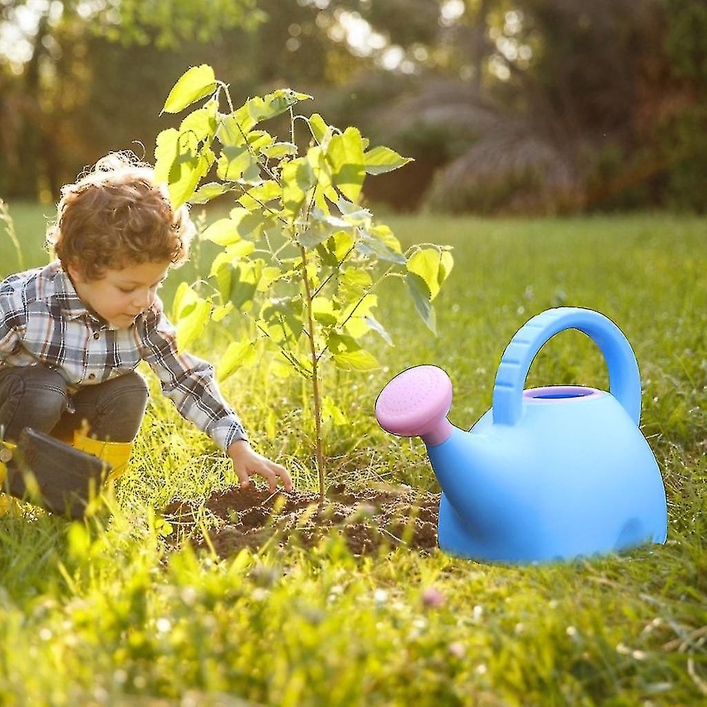 Cute Elephant Watering Can Indoor Outdoor Garden Plants Lightweight Kids Toy 0.4 Gallon With Shower Head Sprinkler Flower Pot