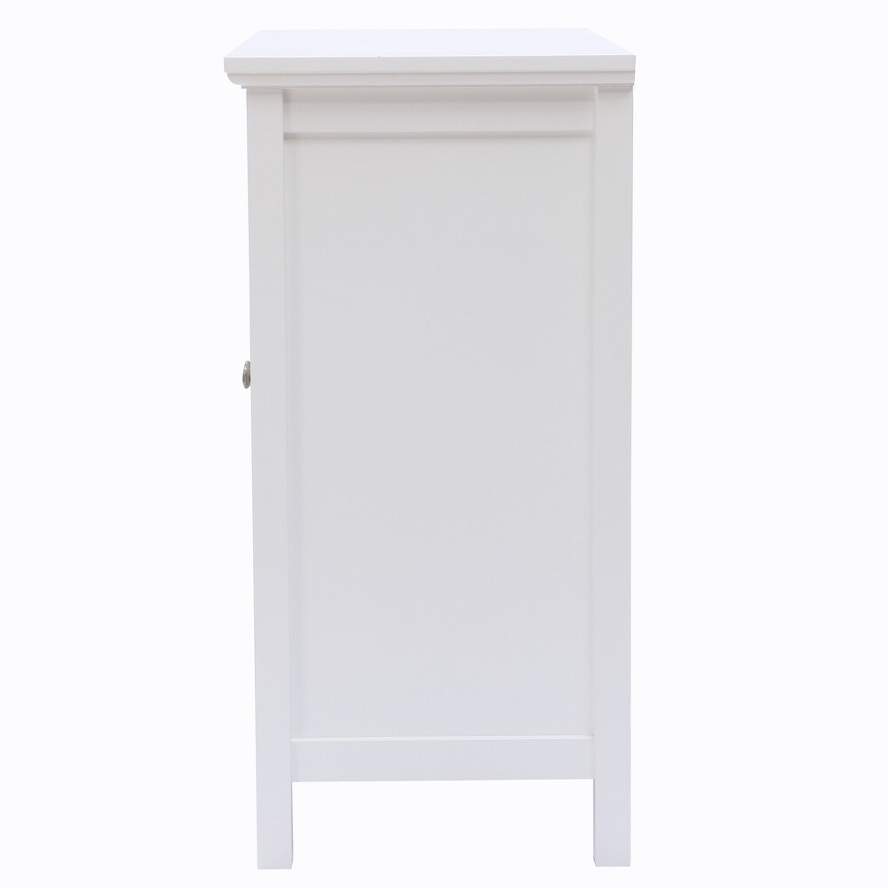 White Pine Wood 2 Glass Door Accent China Cabinet   32.3\