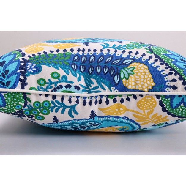 Amalia 2pc Outdoor indoor Throw Pillows Paisley Blue Pillow Perfect