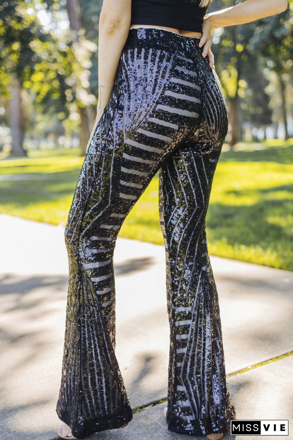 Sequin Wide Leg Pants