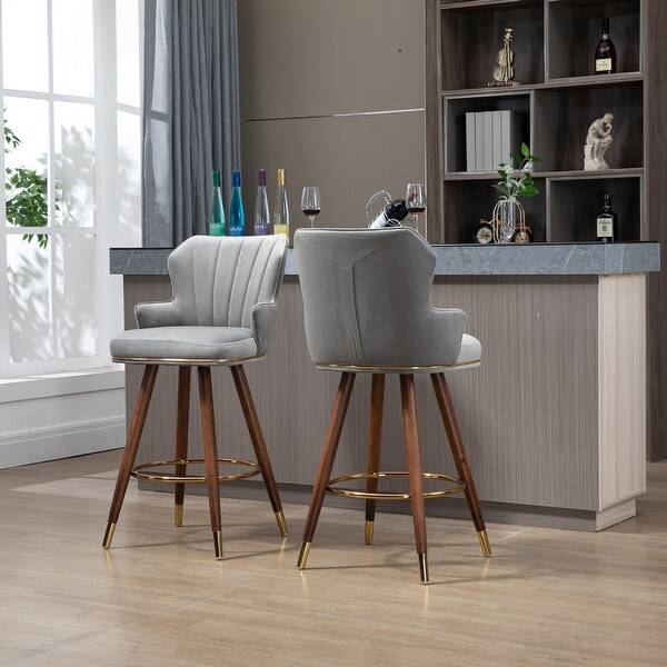 wivel Bar Stools with Backrest Footrest ，with a fixed height of 360 degrees