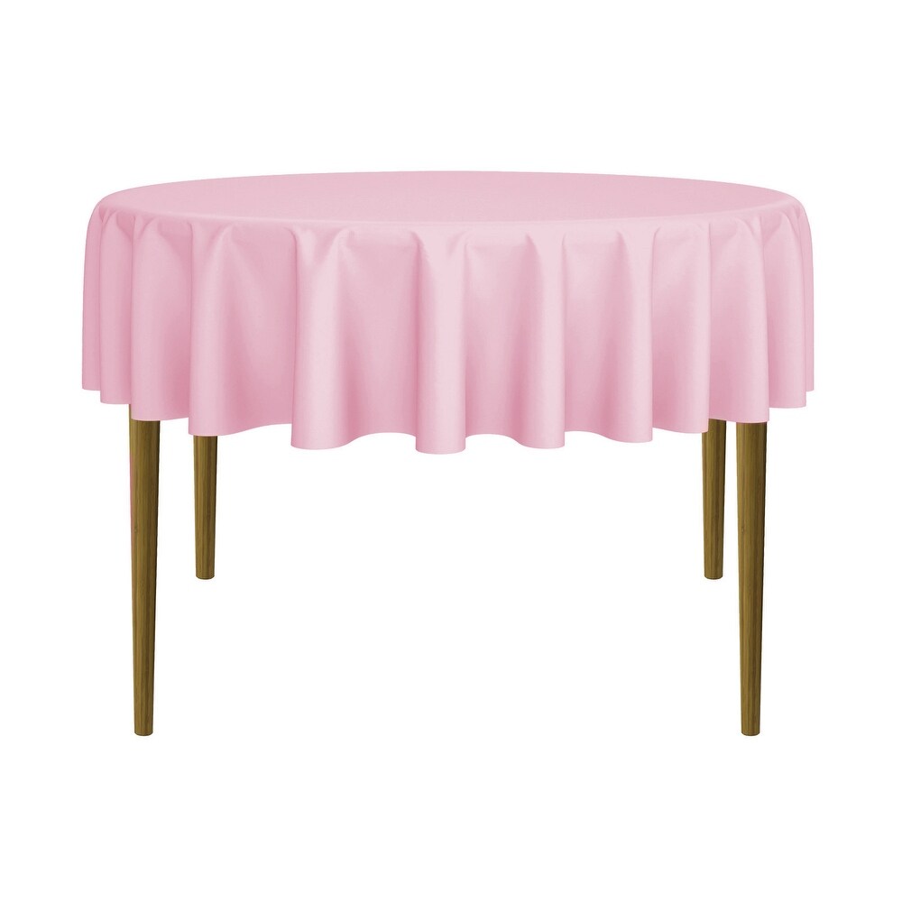 Round Banquet Polyester Fabric Tablecloth (90\