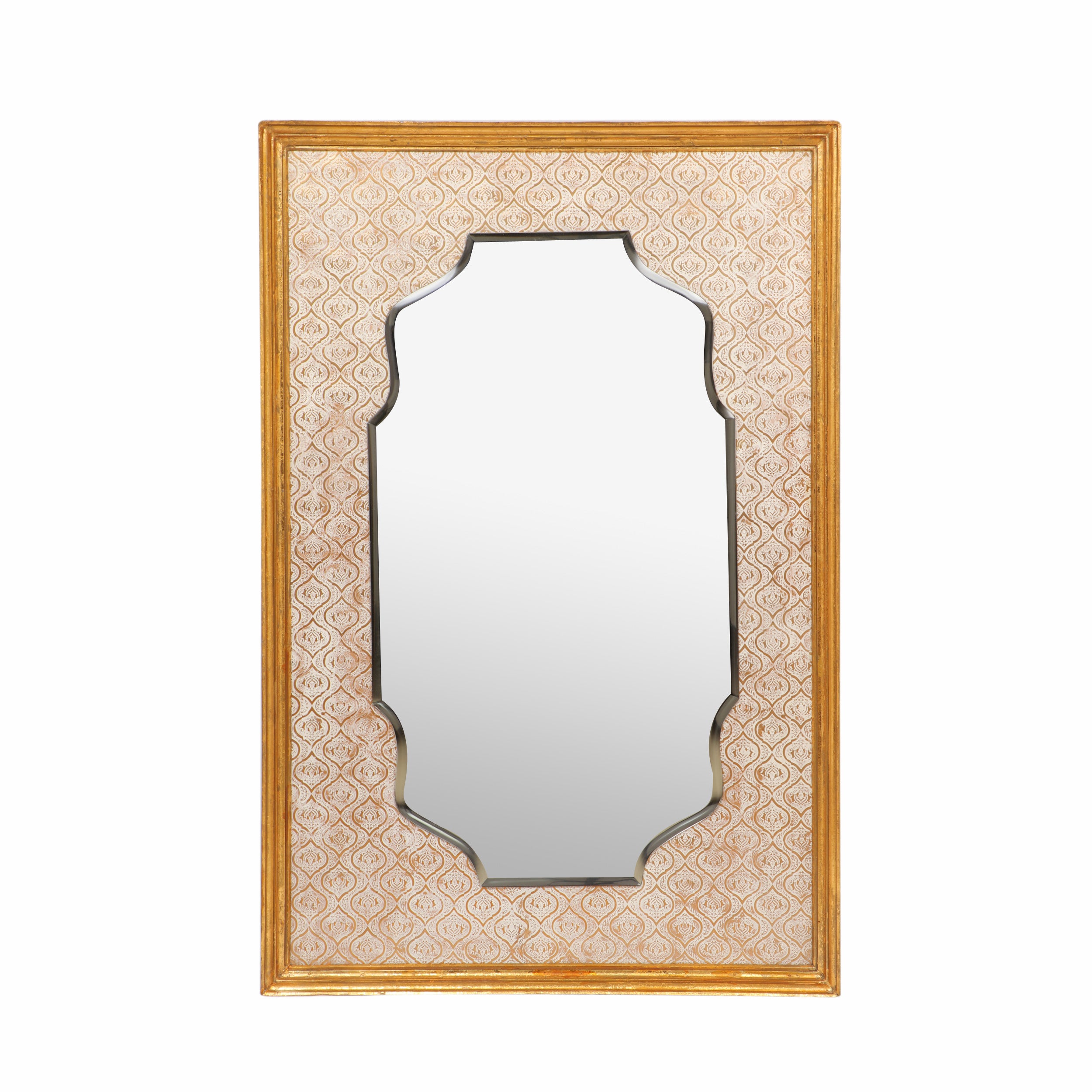 Genevieve Traditional Embossed Rectangular Mirror