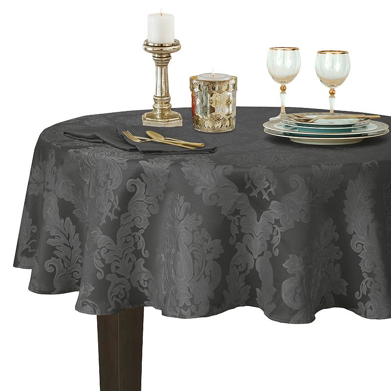 Elrene Home Fashions Barcelona Jacquard Damask Round Tablecloth