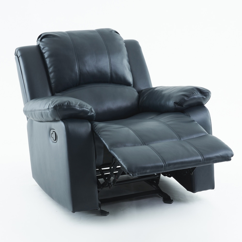 Charleston Leather Gel Glider Rocker Recliner by Greyson Living