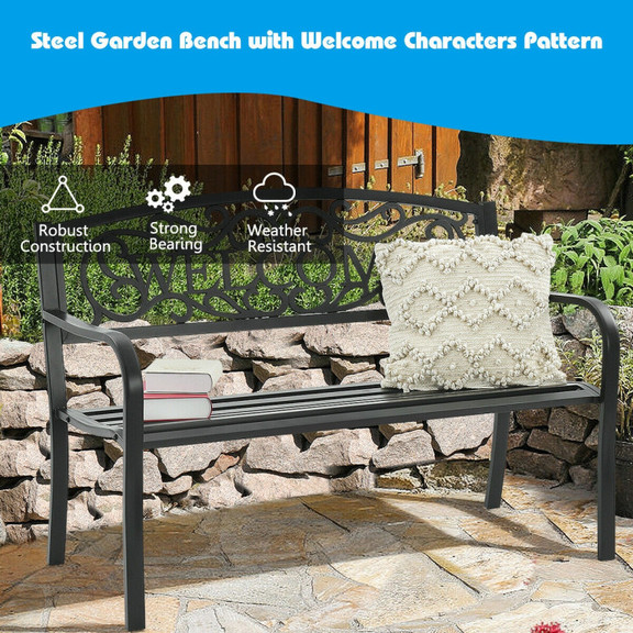 Costway 24365971 Outdoor Furniture Steel Frame Por...