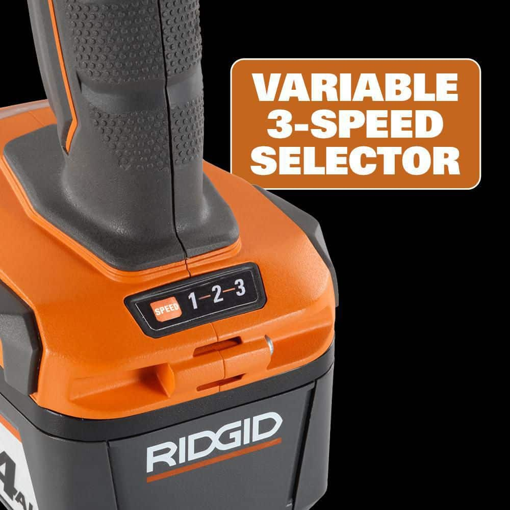 RIDGID 18V Cordless 1/2 in. Impact Wrench Kit with 4.0 Ah Battery and Charger R86215K