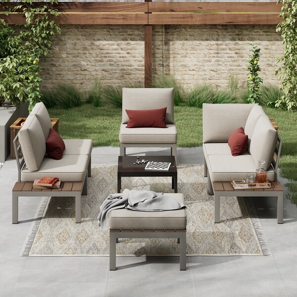 Corvus Fox Bay Aluminum Outdoor 6piece Sectional Sofa Set