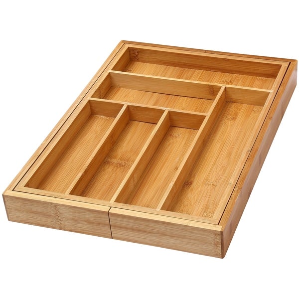 YBM HOME Bamboo Cutlery and Knives Tool Tray