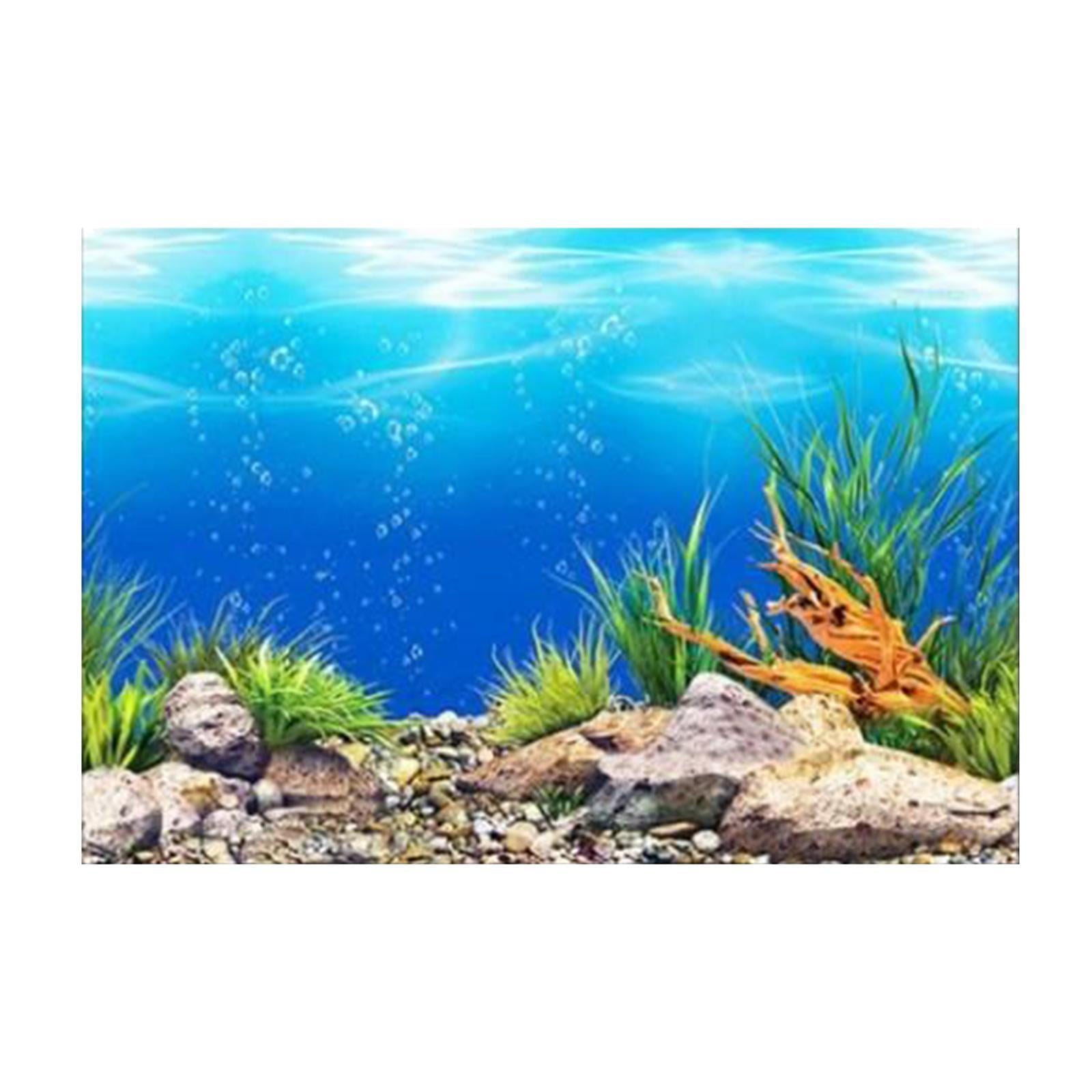 Aquarium Background Poster Fish Tank Decoration Landscape - Multicolor， 30x52cm