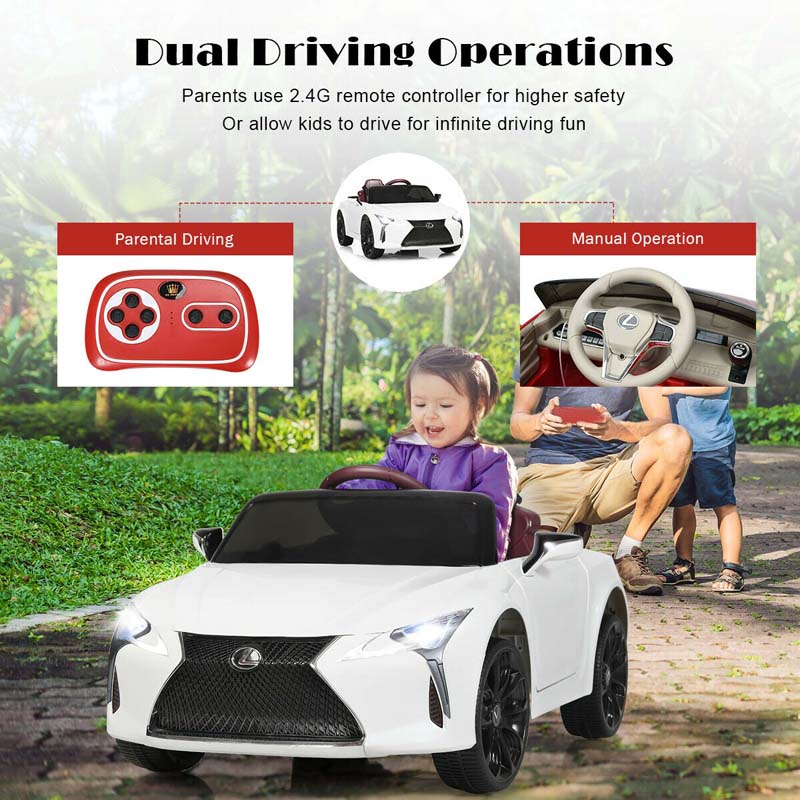 Licensed Lexus LC500 Kids Ride on Car, 12V Battery Powered Electric Vehicle Riding Toy Car with Remote Control