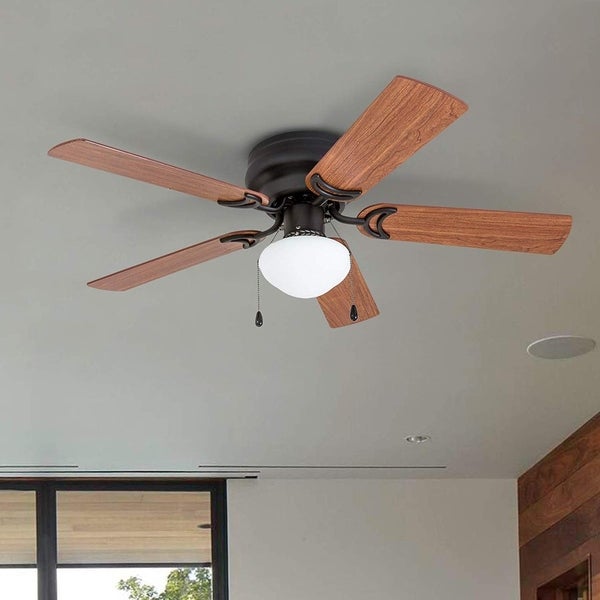 Prominence Home Alvina Ceiling Fan， Traditional， Hugger / Low Profile， LED Globe Light， Bronze - 42-inch Shopping - The Best Deals on Ceiling Fans | 31036780