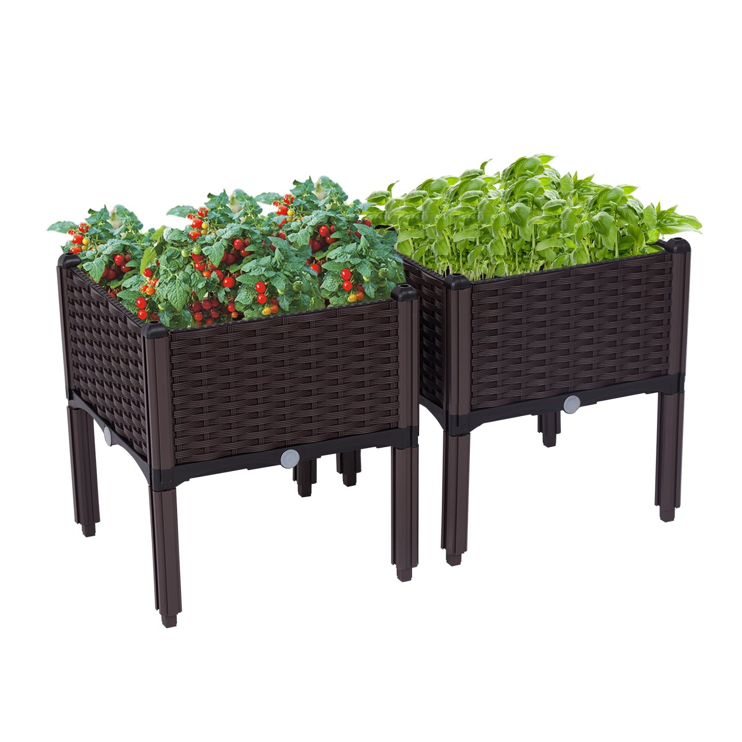 Kinbor Raised Garden Bed with Legs Elevated Planter Boxes for Outdoor Plants Flowers Vegetables Herbs