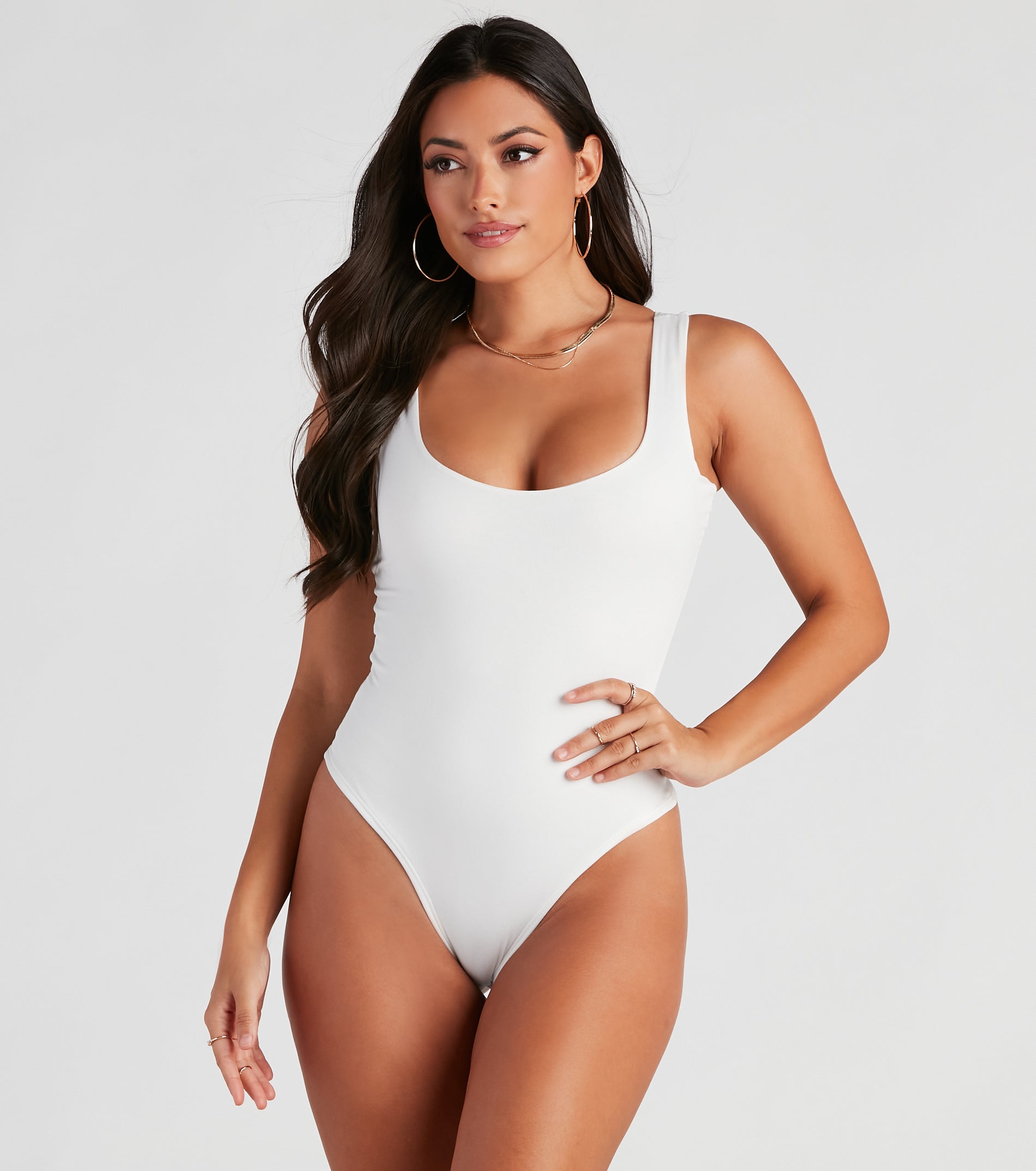 Staple Piece Scoop Neck Bodysuit