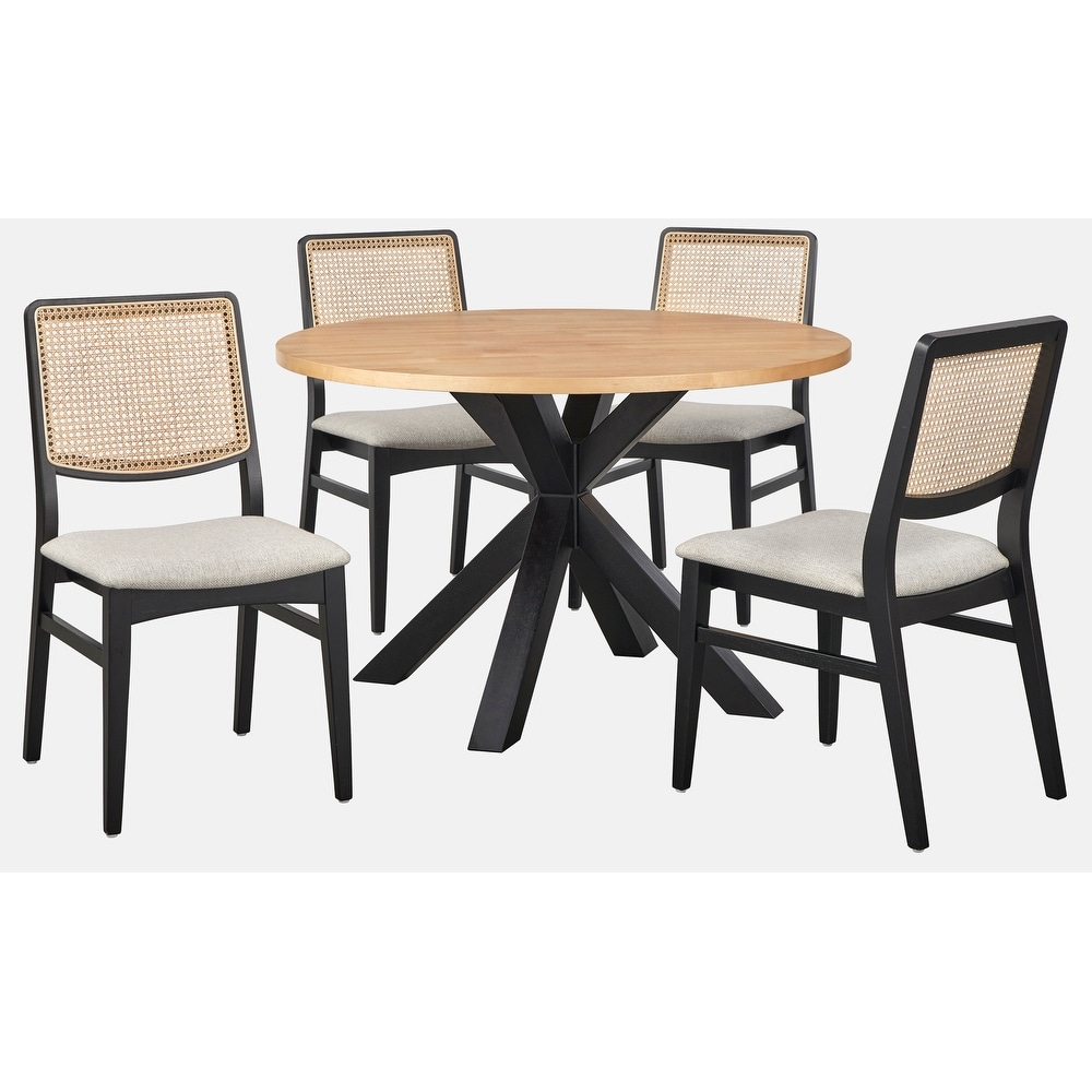 Lifestorey Gilcrest Cane Dining Chairs (Set of 2)