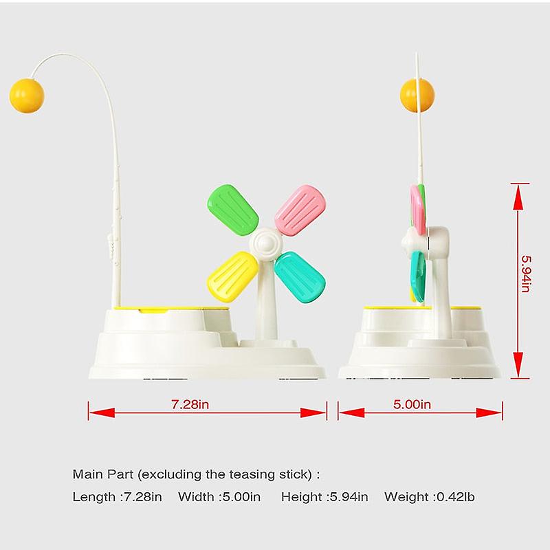 Interactive desktop windmill cat toy