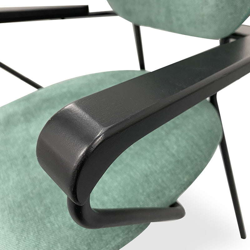 KELBY Arm Chair - Jade + Black