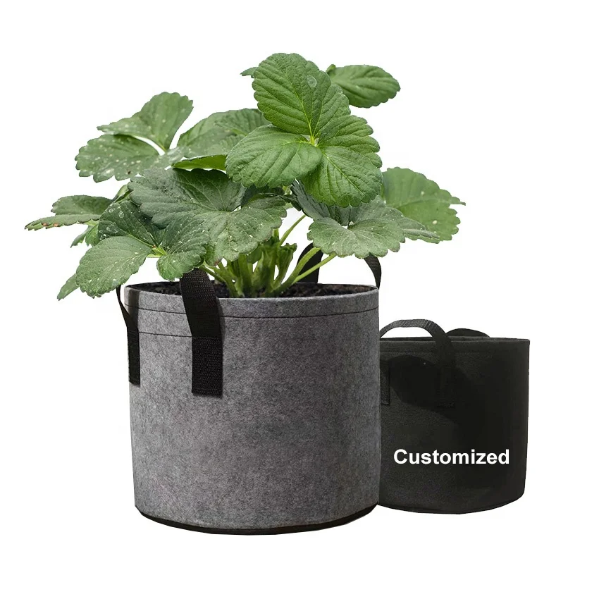 Hyh Reusable Grow Bags Custom Plant Pot Black Grow Bags For Garden Supplies