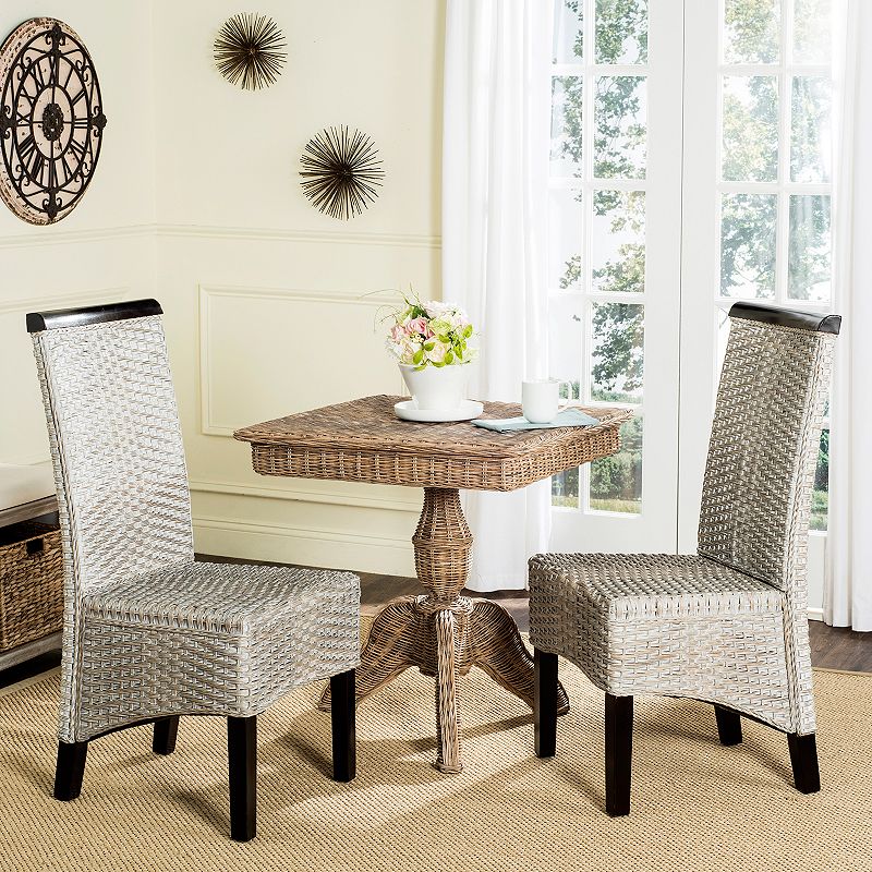 Safavieh Ilya Wicker Dining Chair 2-piece Set