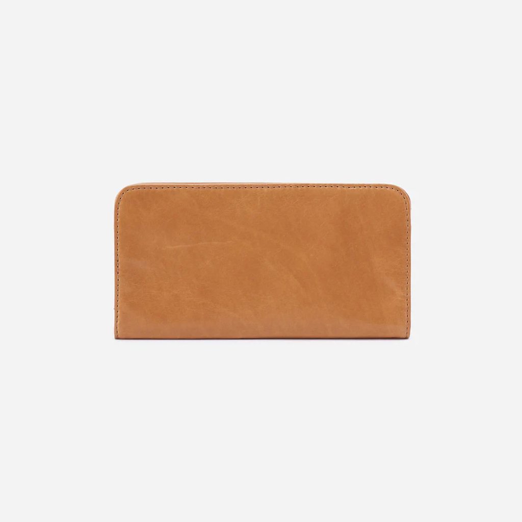 HOBO  Angle Continental Wallet in Polished Leather -  Natural