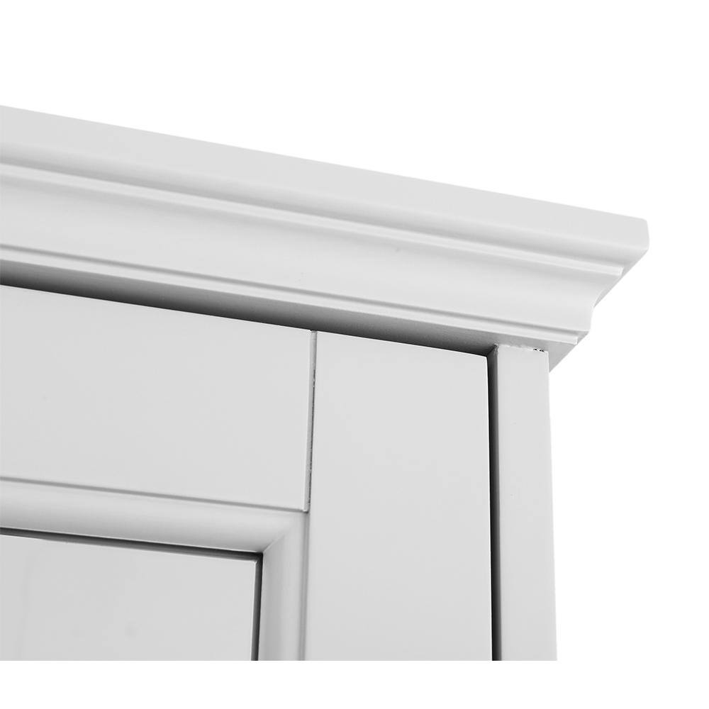 Home Decorators Collection Ashburn 23 in. W x 28 in. H x 8 in. D Framed Surface-Mount Bathroom Medicine Cabinet in White ASWC2328